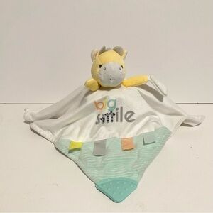 CHILD Of Mine Elephant Lovey Plush Security Blanket Gray Black Triangle Carters